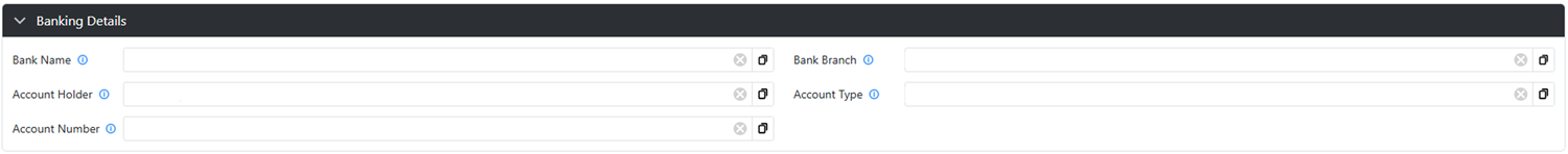 Banking Details