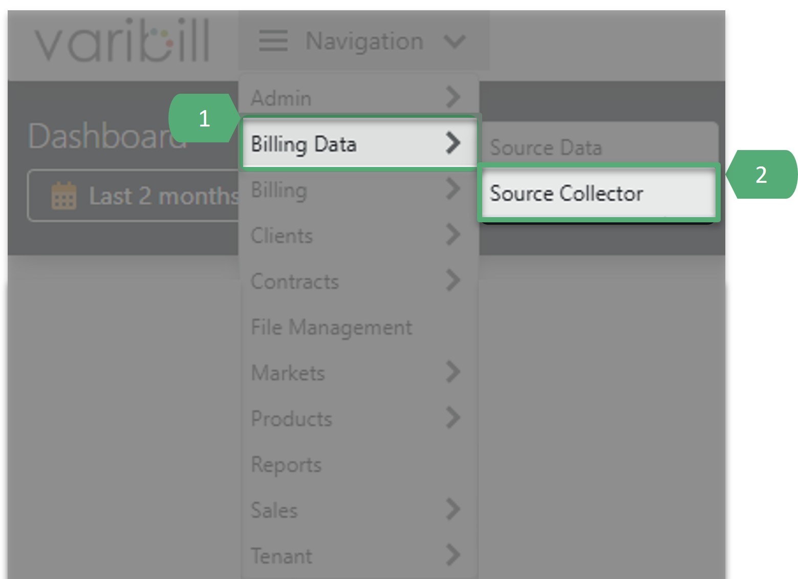 Navigation Flow to Source Collector Editor
